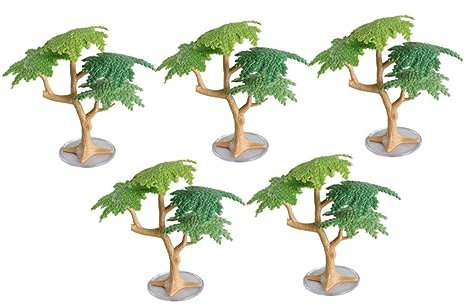 MUSISALY Realistische Langlebigkeit Kiefer Kuchen Topper 5 Stücke Kunststoff Mini Baum Figuren Kuchen Dekorationen Geburtstag Kuchen Picks Kuchen Pick