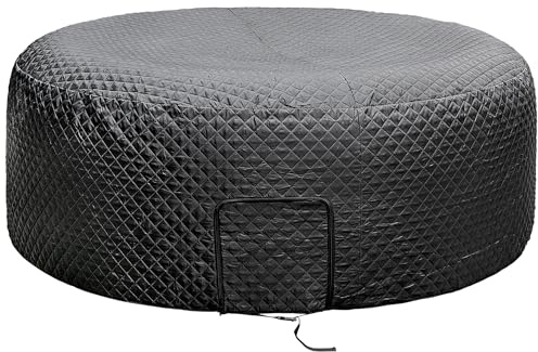 Tlswshsy Isolierte aufblasbare Whirlpool-Thermoabdeckung, 203 x 68 cm, energieeffiziente Whirlpool-Abdeckung mit Reißverschluss-Tür, aufblasbare Whirlpools, volle Abdeckung, um warm zu halten
