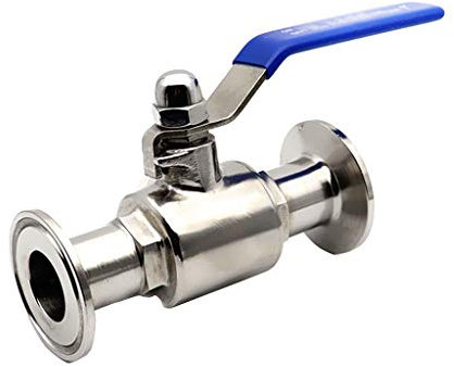 Kugelhahn*Schlauchverteiler, 3/4 Zoll, 1 Zoll, 2 Zoll, 2-1/2 Zoll, 3 Zoll, 304 Edelstahl, Sanitär, 50,5/91 mm, Tri-Clamp-Ferrule-Typ-Ventil, for selbstgebrautes Bier, Milchprodukte (Größe: 51 mm x Fer