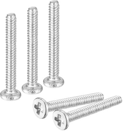 sourcing map M1-0,25 x 8 mm 20 viti a testa rotonda piatta in acciaio inossidabile 304 Phillips Drive Viti di fissaggio hardware per il collegamento di mobili