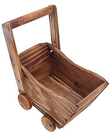 aqxreight Pot de Flor de Madera Carro de Madera Resistente Diseño de Plantas de Interior de Madera de Madera.