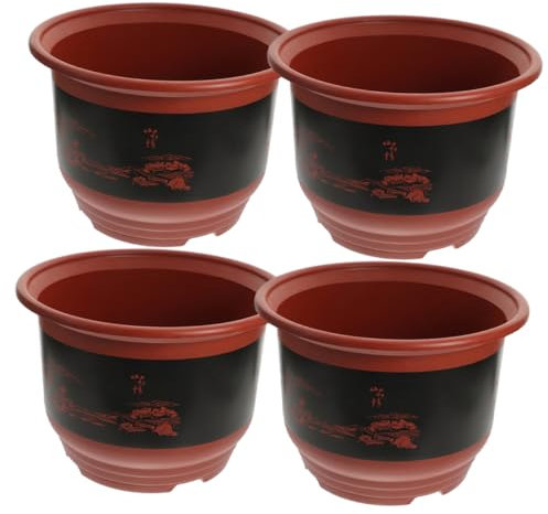 Toyvian 4piezas Maceta para Orquídeas Macetas De Plástico Decoración Exterior De Jardinera
