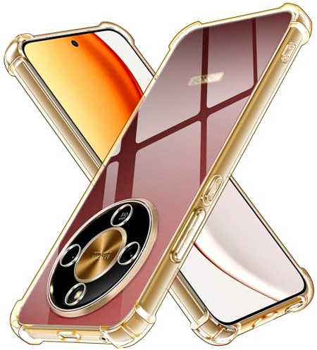 ivoler Funda HD Clara para Honor Magic 8 Lite 5G, Carcasa Protectora Antigolpes Antiarañazos Transparente con Cojín Esquina Parachoques, Suave TPU Silicona Caso Delgada Bumper Case