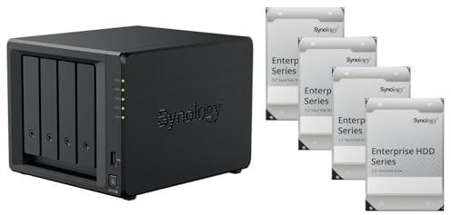 agemeo NAS DiskStation DS425+ con 4 dischi rigidi da 8 TB HAT Enterprise e 2 GB di RAM, totale: 32 TB