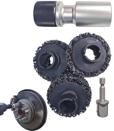 Eoixuqba Pulitore Mozzetti Ruota - Rimozione Ruggine Cerchioni,Attrezzo Dettaglio Testa Asse Ruota per Veicoli, Garage, Moto, Auto