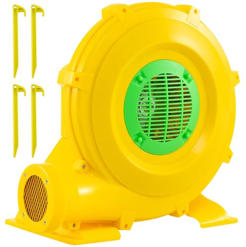 GOPLUS Soplador de Aire, Ventilador con Bomba de Aire de 850W con Asa Práctica y Estacas de Suelo, Soplador Eléctrico de 1880 Pa para Casa Inflable, Tobogán de Agua, Decoraciones