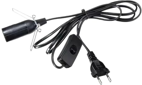Harilla E14 Lampensockel E14 Lampenfassung Modifikation Reparatur Salzlampen Halter Lichtsockel für Geschäft Wohnzimmer Schlafzimmer Desktop, Schwarz