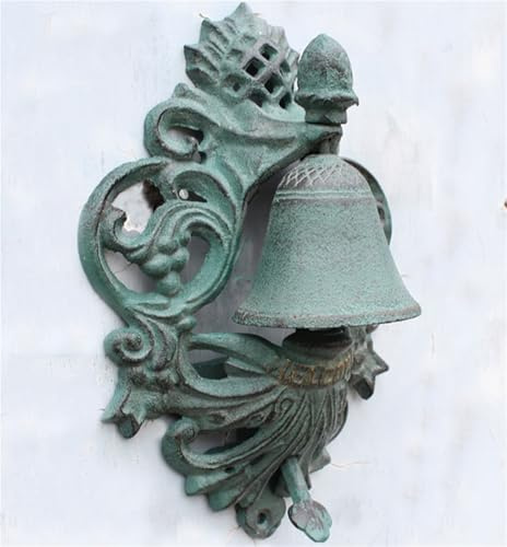 cast iron doorbell Doorbell Knocker Crafts Retro Hand Press Bell Courtyard Home Wall Decoration