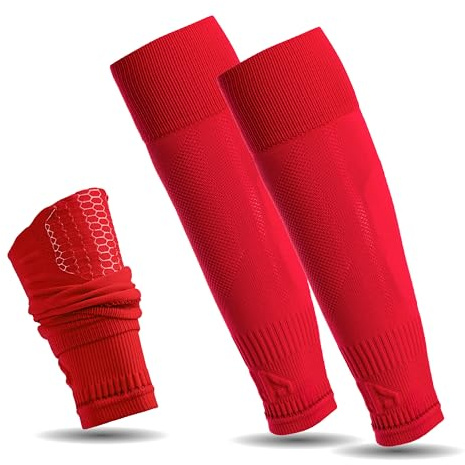 Stutzen ohne Socken mit Silikon Grip für Fußball – Ready for Sport – 1 Paar Sleeve Stutzen für Schienbeinschoner – rutschfest, leicht, flexibel – Soccer Tubes für Herren, Damen, Kinder – One Size