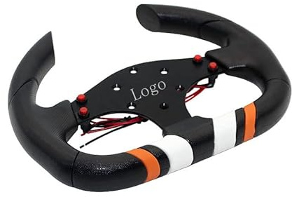 Sportlenkrad 25. 5mm Universal Racing-Lenkrad 12,5 Flaches Lenkrad mit Draht und Taste