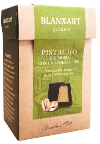 Bombón de Pistacho Cremoso Blanxart 70 g | Caja de Bombones de Chocolate Rellenos de Pistacho | Textura Suave y Cremosa | Presentación Gourmet