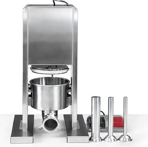 Commercial Sausage Stuffer, Vertical Meat Filler with Double Foot Pedal and Stainless Steel Construction for Home Use