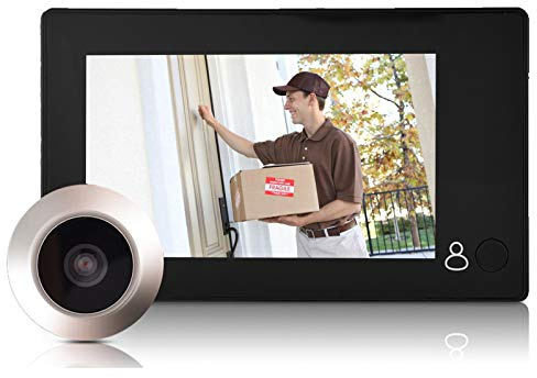 Intelligente Video-Türklingel, 4,3 TFT-Digitalmonitor 110 ° Weitwinkel + 0.3 MP Judas Überwachungskamera für zu Hause