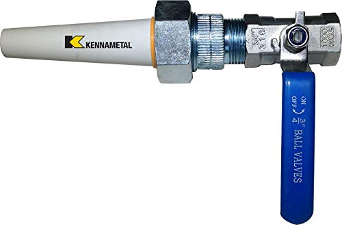 Large Ceramic Sandblaster Nozzle Assembly: C1 (5/32 ID) Nozzle Tip, Steel Ball Valve & Holder - Longer-Lasting Professional Abrasive Blasting Tip Replacement