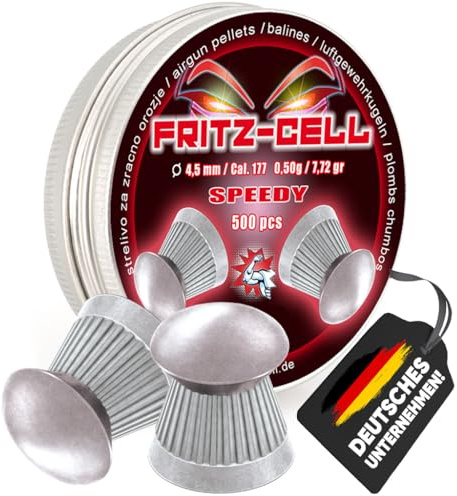 Fritz-Cell Diabolos 4,5 mm Rundkopf Speedy für Luftgewehr – 500 Stück