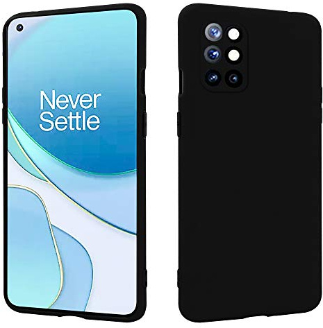HS Products HSP Hülle für OnePlus 8T [Staubabweisend] Handyhülle | Premium TPU Silikon Case Schutzhülle | Kratzfest Stoßfest Fallschutz | Kameraschutz Displayschutz | Passgenau Dünn Matt | Schwarz