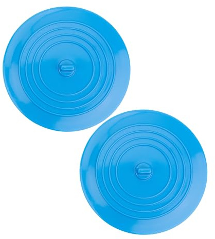 Universalpropp, 2 st, blå, Ø 15 cm propp, silikonpropp för tvättställ med handtag, badkarspropp för avlopp upp till Ø 120 mm, avloppspropp för badkar, dusch, tvättställ, diskbänk