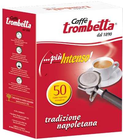 Caffè Trombetta In Cialda Ese, Più Intenso - una confezione da 50 Cialde