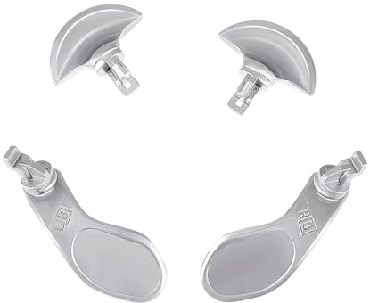 Ceozon Back Paddles for Ps5 Edge Controller Replacement Accessories 4 PCS Metal Back Paddle Buttons Silver
