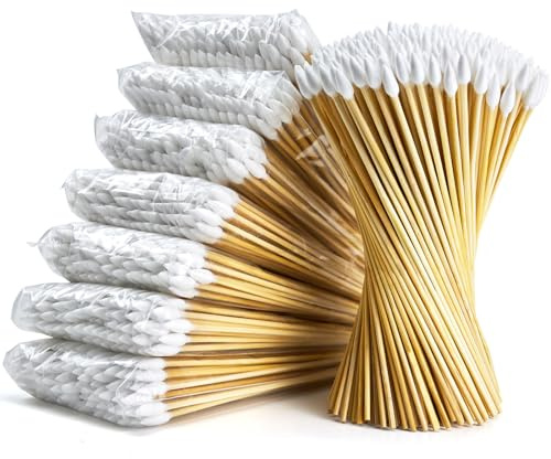 6 Inch Precision Gun Cleaning Swabs Long Cotton Swabs with Strong Sticks - Lint Free Cleaner Swabs for Gun Cleaning, Especially Hard-to-Reach Areas