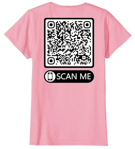 Personalisiertes Bügelbild Wunsch QR Code zum selber Aufbügeln Mann Frau UNISEX Transfer Geburtstag Social Media Webseite App Image Logo
