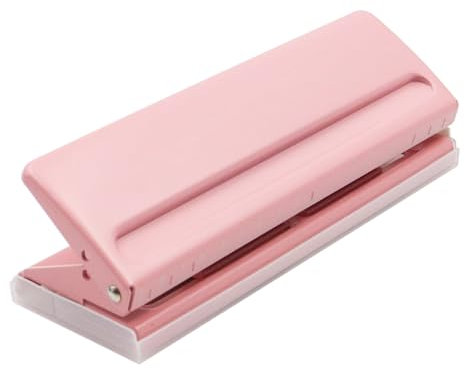 NUZAMAS 6-Loch-Stanzer, verstellbarer Abstand, Büro-Binder-Stanzer, Desktop-Stanzer, täglicher Papierstanzer, sechs Ringbuch-Lochstanzer für A4, A5, A6, B7, 6 Blatt Stanzkapazität