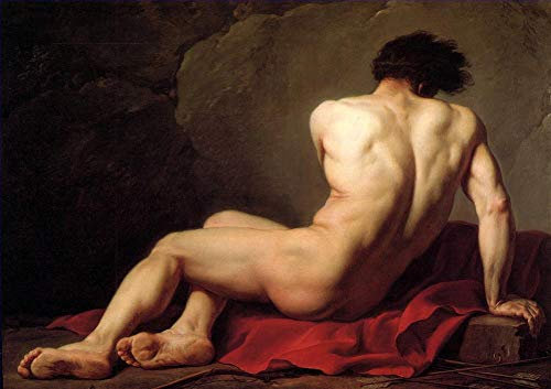 Toperfect Gemälde auf Leinwand, Berühmtes Ölgemälde, Männlicher Akt, bekannt als Patroklos-Akt –06, €50-2000, handgemalt von Lehrern der Kunstakademien