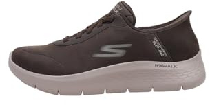 Skechers Chaussures à Enfiler Mains Libres pour Homme : Go Walk Flex-Smooth Motion Sneaker, Marron, 40 EU