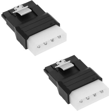 eMagTech 2 adaptadores de alimentación Molex a SATA de 4 pines Molex IDE de 4 pines macho a SATA hembra de 15 pines para conectar cables de alimentación SATA