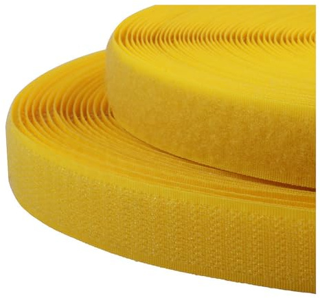 Yurosiay 25m/Set 20mm Klettband zum Nähen Selbstklebend Bunte Hakenband und Flauschband Nylon Gewebe-Klebeband Klettband Beidseitig für DIY Nähen Kabelmanagement