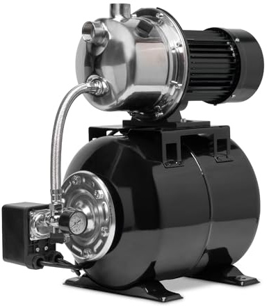 XtremepowerUS 1.6HP Shallow Well Pump with Pressure Tank, 1320GPH, 115V, Pressure Switch, Automatic Water Booster Jet Pump for Home, Garden, Lawn