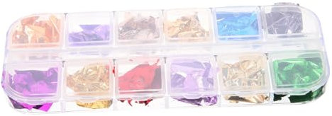 Anneome Metallic Crinkle Alufolie Füller Epoxidharz Füller Pack 12 Farbtöne 1 Kit