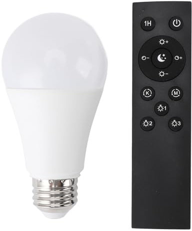 TOPINCN Lampadina a LED, Base Dimmerabile E26 da 800LM, Telecomando, Regolazione della Temperatura del Colore, Illuminazione Domestica, Luce Bianca e Calda
