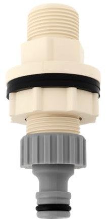 VGOL Raccord de Réservoir 1 Pièce avec Joint 25,5 Mm 1 Pouce Adaptateur en Plastique Compatible avec Gardena Les Conteneurs IBC d'eau de Pluie pour l'irrigation des Pelouses Et des Rangées Plantées