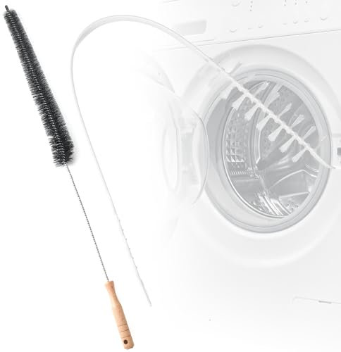 Calvana Washing Machine & Dryer Vent Cleaning Brush Kit, Lint Trap Cleaning Tool, Includes 23.6 360° Rotating Cleaning Brush, 28 Extra Long Dryer Lint Brush, for Most Washers & Dryer Models