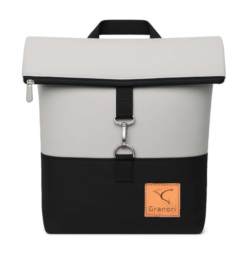 Granori® Fahrrad Gepäckträger Rucksack | 2-in-1 Gepäckträgertasche für Herren & Damen mit Klickfix Schnellbefestigungssystem für E-Bike, Citybike, Mountainbike (Grau)