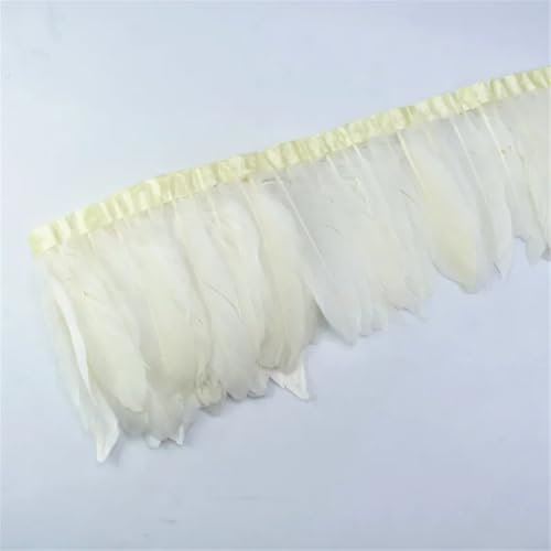 2 Meter farbige Federborte, Quaste, Fransenband, Umhang, Nähen, Hochzeitszubehör, DIY, Weiß