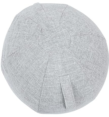JUMPLAWN Schutzhülle für Yogaball 55cm aus Baumwoll Leinen Atmungsaktiv rutschfest Schweißabsorbierend Staubschutz für Fitness und Yoga Zufällige Farbe