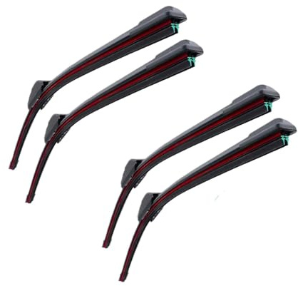 Tergicristalli anteriori in gomma doppi compatibili con Toyota Tundra/Sequoia 2007-2017, accessori in gomma anteriori 2011, 2012, 2013, 2014, 2015, 2016 e 2017(4PCS)