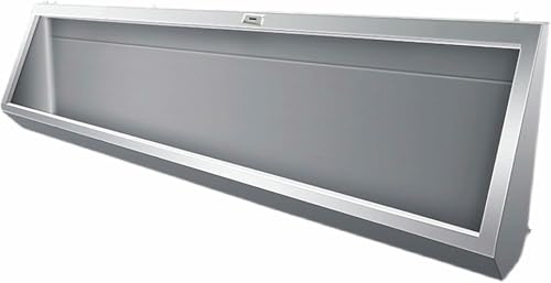 TYHAYJYK 100CM/150CM Commercial Urinal,Wall-Mounted Men's Flushing Urinal, 304 Stainless Steel Urinal Trough with Drain Pipe,for Schools/Construction Sites/Public Places