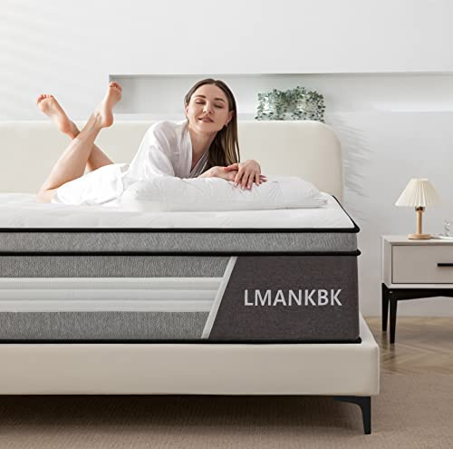 LMANKBK King Mattress 5FT Hybrid Mattress 25cm Pocket Springs 150x200x25cm | Memory Foam,Edge Support,Mattress in a Box,Medium Firm,7 Zone Orthopedic,Individually Pocket Sprung,King Size,Pressure Relief