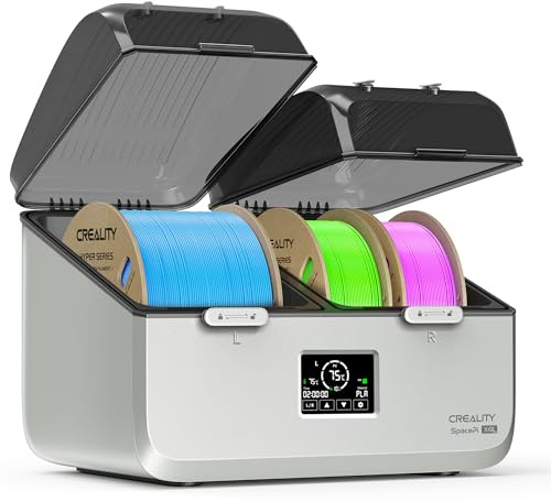 Creality Filament Trockner für 4 Spulen, SpacePi X4L, zwei unabhängige Heizkammern, Temperatur bis 75 °C, LCD Touchscreen, Filament Trockenbox für PLA PETG ABS TPU PA