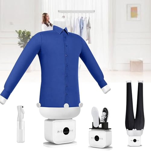 Kindevieft Ironing Mannequin, Shirt Ironer & Ironing Machine for Shirts, Blouses, T-Shirts, Trousers, removes Wrinkles and deodorizes, Touch Control TypeA