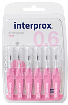 Interprox Interdentalborstar rosa nano 6 stycken, 6-pack (6 x 6 stycken)