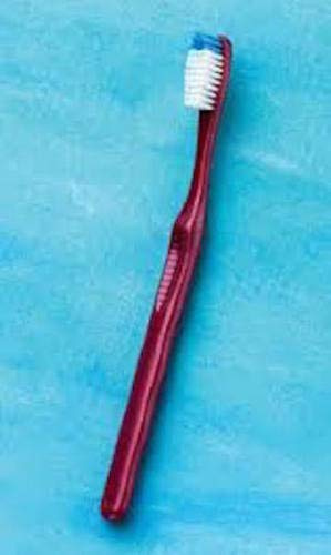 ACCLEAN 41 - Spazzolino da denti manuale per adulti, con angolo ciuffato, 1 pezzo, colore inviato a caso