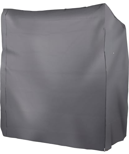MR. DEKO® Schutzhülle Strandkorb Abdeckhaube Aero Protect dunkelgrau | Size M Größe 120 x 80 x 160 cm (BxTxH) | Strandkorbabdeckung für 2-Sitzer Strandkörbe atmungsaktiv & winterfest | Segeltuch Plane