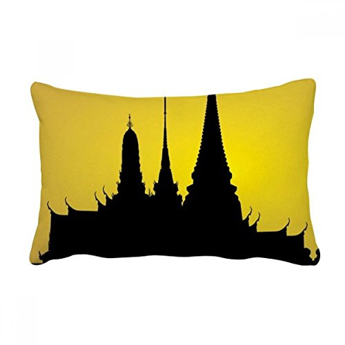 DIYthinker Thai Customs Culture Shadow Temple Throw Pillow Lumbar Insert Cushion Cover Home Decoration