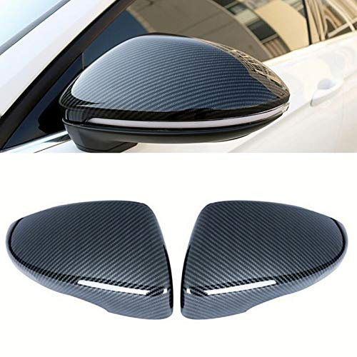 1 Paar Auto Spiegel Kohlefaser Rückspiegel Ersatz Spiegelkappen Gehäuse für Golf 7 MK7 2012-2019