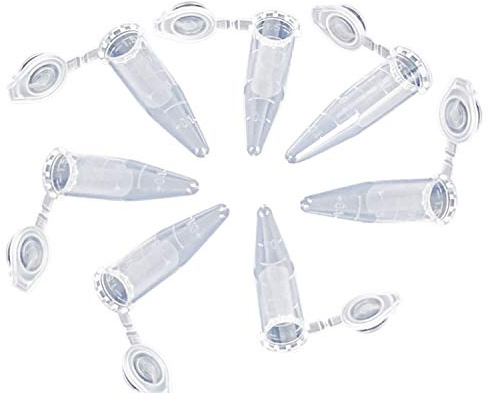 Lot de 500 tubes à centrifugeuse en plastique avec bouchon encliquetable, 1,5 ml, pour laboratoire.