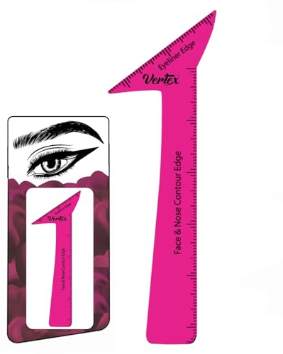 Pochoir à eyeliner réutilisable pour les yeux – Pour le fard à paupières et les sourcils – Biseauté avec un petit angle - Set de pinceaux